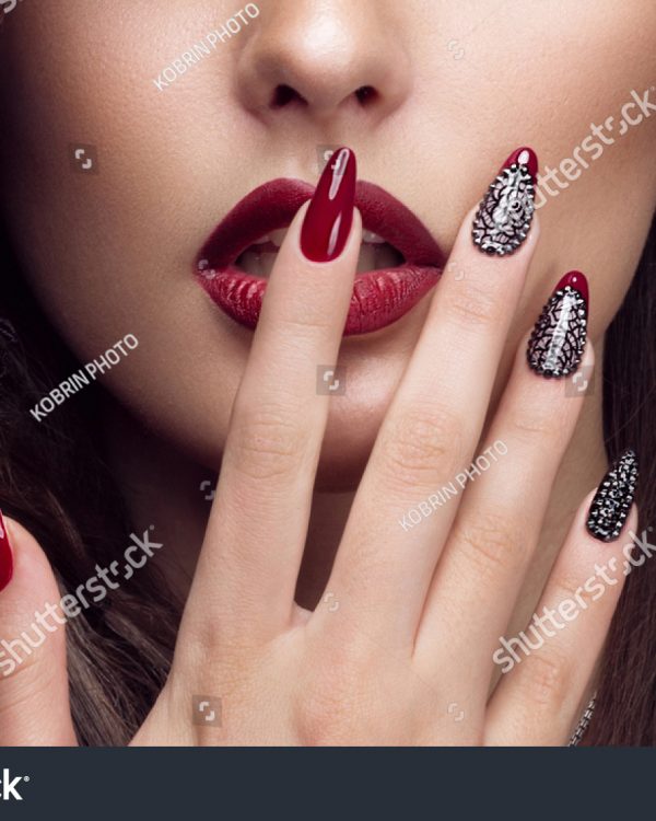 stock-photo-pretty-girl-with-unusual-hairstyle-bright-makeup-red-lips-and-manicure-design-beauty-face-art-362312975